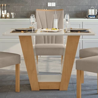 Mesa de Jantar 120x80cm Tampo MDF Apogeu 