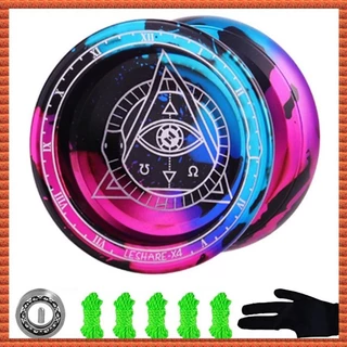 (Z A V C) LESHARE YOYO Magic Professional Competition Level Ball Single Metal Alloy Durável Fácil Instalação De Usar