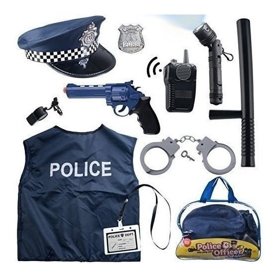 Brinquedo Policial Infantil Kit Policia 6 Peças