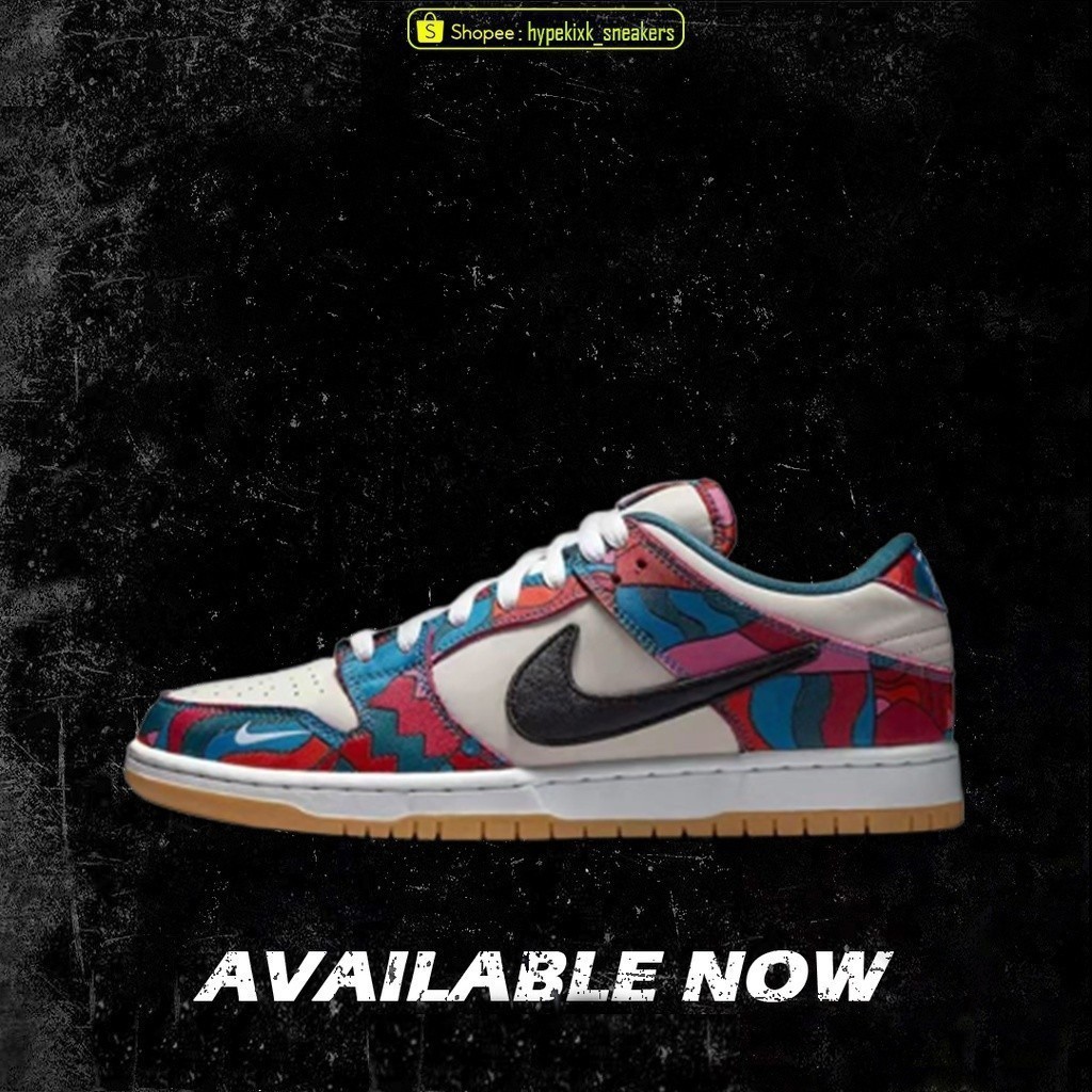 Nike SB Dunk Low Pro Parra Arte abstrata DH7695 600 (qualidade Original 100%) sbdunk tênis sapatos