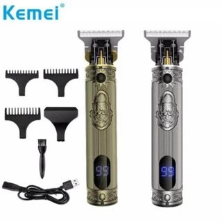 Barbeador Profissional Kemei Km-700H Original Cor Dourado e Prata