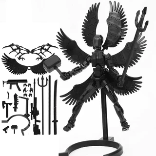 Brinquedos De Montagem 3D Impressos Com Asas Versão Atualizada Do Robô Móvel Multijoint Ioints Móveis T13 Figura De Ação
