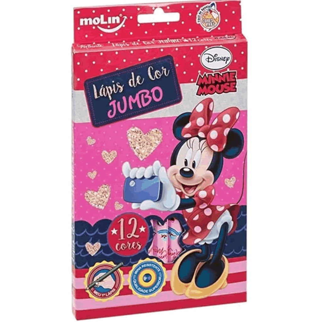 lapis-cor-jumbo-minnie-cx-c-12-cores-molin-shopee-brasil