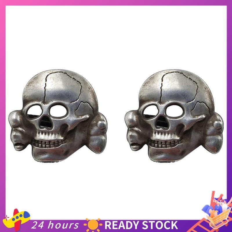 2X Crachá De Crânio Emblema De Medalha De Metal De Alta Qualidade Presentes De Álbum