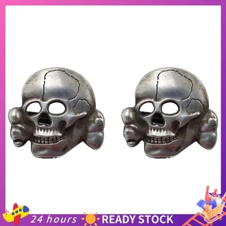 2X Crachá De Crânio Emblema De Medalha De Metal De Alta Qualidade Presentes De Álbum