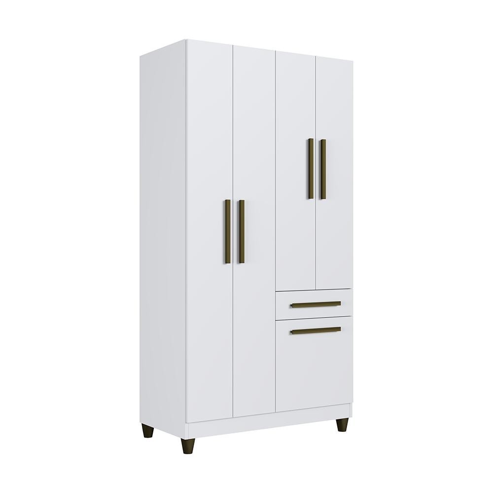 Guarda - Roupa / Roupeiro Faimec Laguna, 5 Portas, 1 Gaveta, Branco - 16015