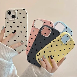 Capa Para Samsung Galaxy A54 A55 A35 A53 A14 A15 A52 A04 A05 A05S A23 A24 A33 S24 S22 Ultra S23 Plus S20 S21 FE Revestimento Metálico Lente De Metal Love Heart Luxury Matte