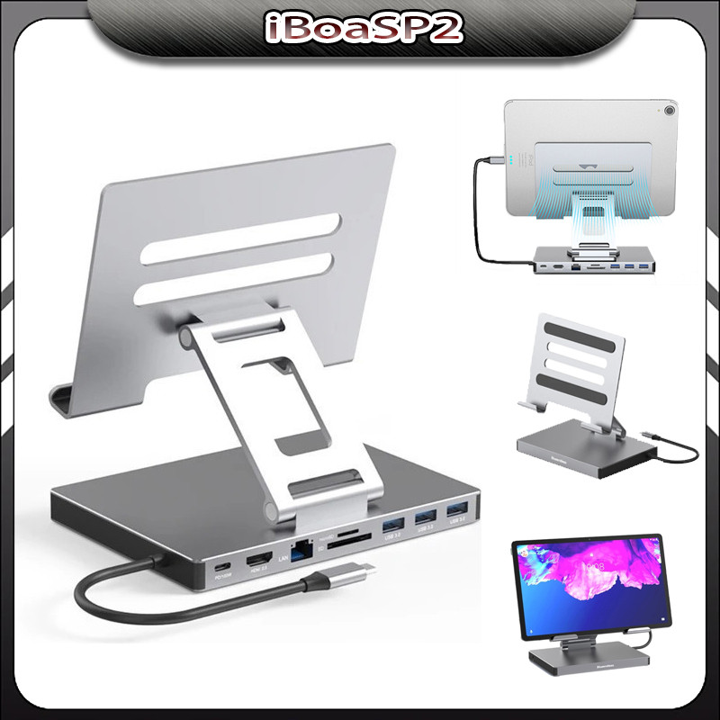 9 Em 1 Hub Usb C Docking Station Hdmi 4k Suporte Para iPad Suporte 9 Em 1 Hub Usb C Docking Station Hdmi 4k