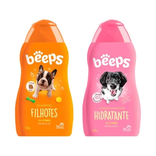 Shampoo Beeps Filhote 500ml + Hidratante Beeps 480ml