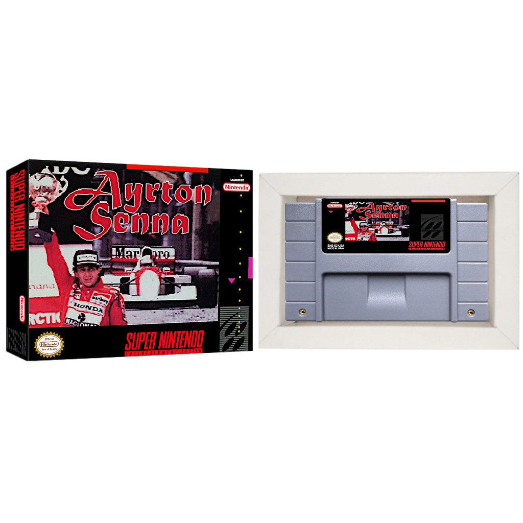 Ayrton Senna F1 Racer Cartucho com Caixa e Berço snes