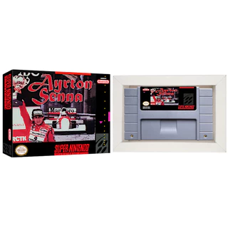 Ayrton Senna F1 Racer Cartucho com Caixa e Berço snes