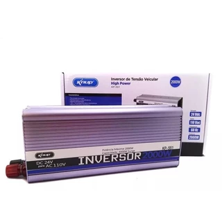 Inversor de Tensão Veicular 2000W DC 24V para AC 110V Knup KP-551