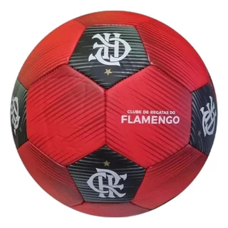 Bola de Futebol Flamengo Sport Bel CRF CPO 7 - Vermelho e Preto