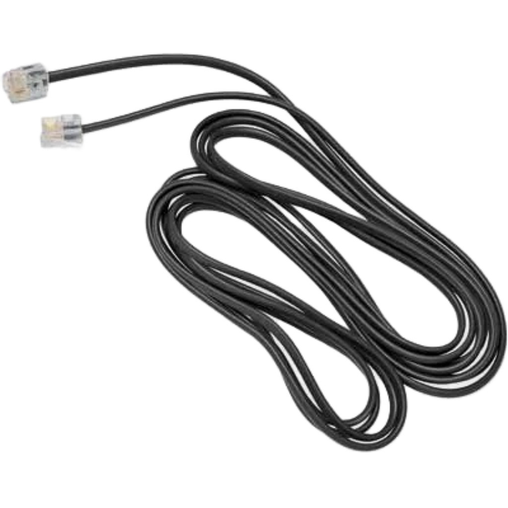Cabo Liso Para Telefone Rj11 2 Vias Preto 2m | Shopee Brasil