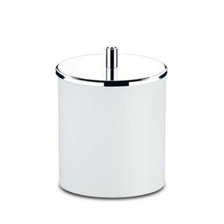 Lixeira plástica branca com tampa inox 5,4L Decorline - 3400/202 - Brinox