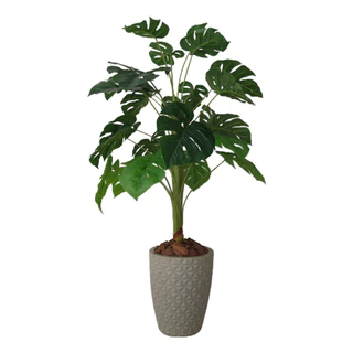 Planta Artificial Árvore Costela De Adão 1 Metro C/ Vaso.