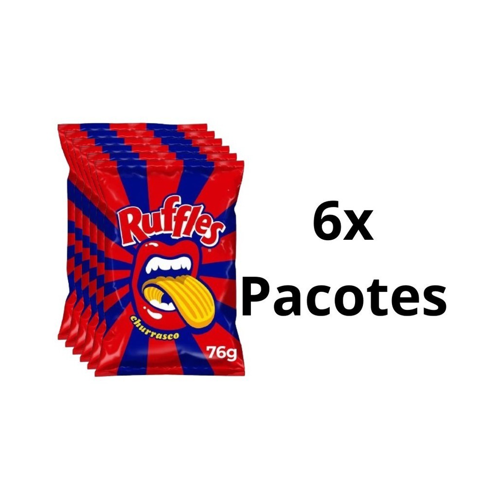 KIT RUFFLES CHURRASCO 76G COM 6 UNIDADES