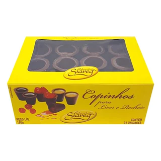Copinhos de Chocolate p/ Licor e Recheio - 24 Unid