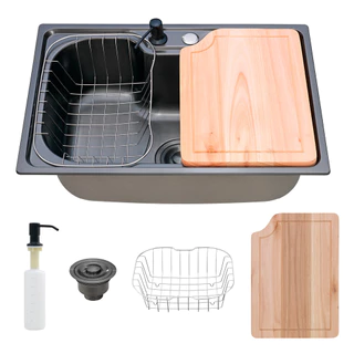Kit Cuba Aço Inox Preto Gourmet Cozinha Acessórios  c/ Tábua em Oferta na Shopee