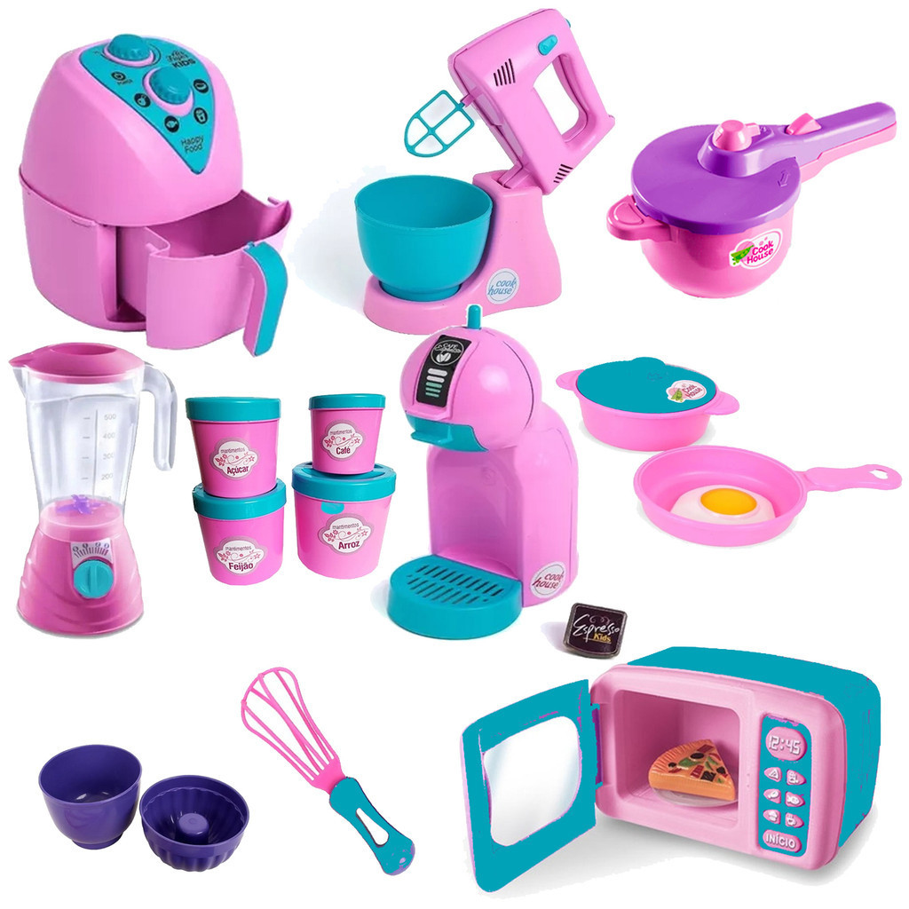 Kit 15 Brinquedos Faz De Conta Cozinha Completo Altimar | Shopee Brasil