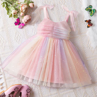 6M-5T Baby Girls Tutu Vestido De Bebê Tulle Princesa Pequeno Aniversário Floral De Casamento