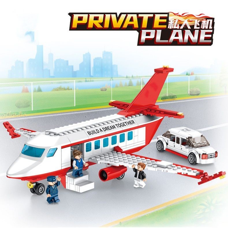 Compatível com os Blocos de Construção Lego Avião Privado Avião Modelo Avião de Passageiros Modelo Avião de Passageiros Grande Presente Educacional Toy Boy