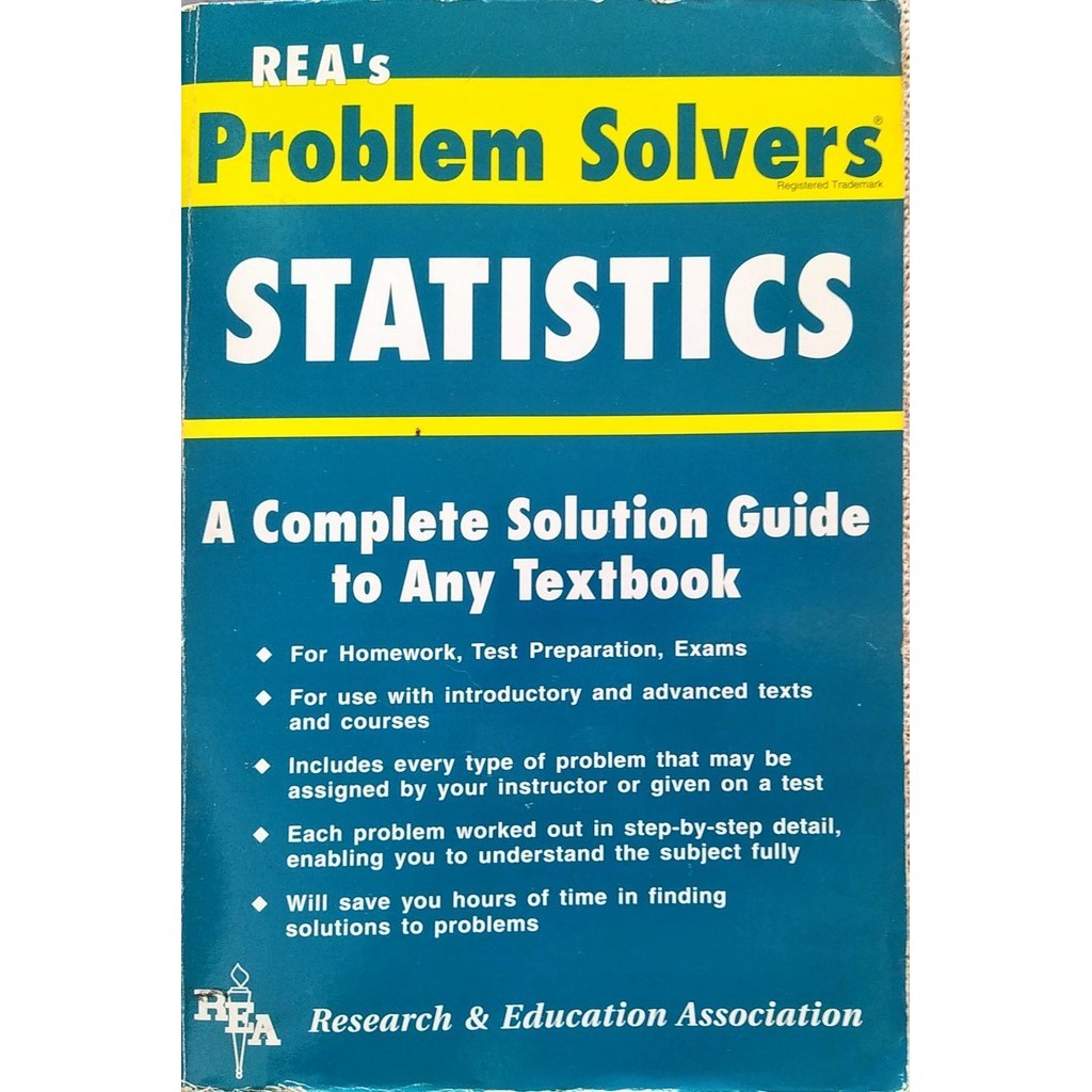 Statistics Problem Solver ( Problem Solvers Solution Guides ) de The ...