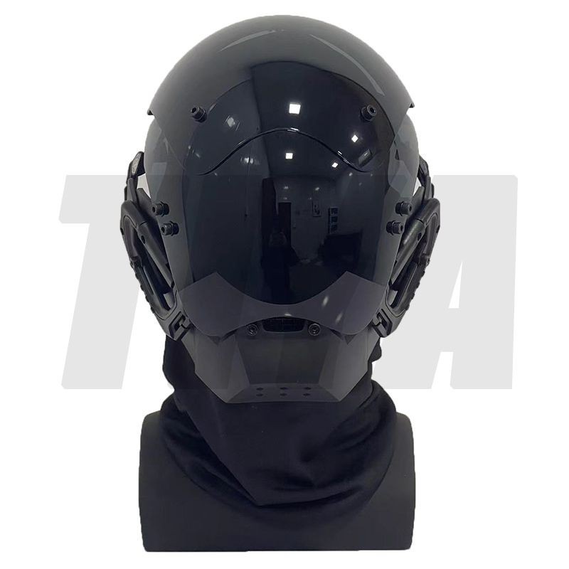 Tiya máscara de cyberpunk cos quente punk vento máscara mecânica para enviar headset legal e barato