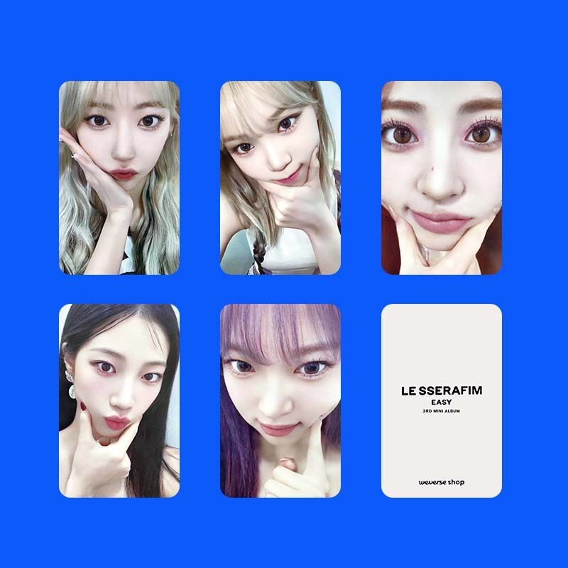 1-5pcs/set LE SSERAFIM 3rd mini Album EASY Photocards K4 POP 1-5pcs/set LE SSERAFIM 3rd mini Album EASY Photocards K4 POP