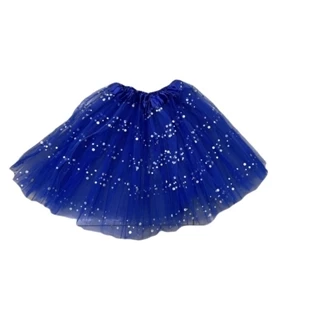 Saia Tule Adulto Com Bolinha Prateada Adulto Varias Cores