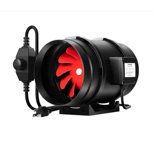 EXAUSTOR AXIAL INLINE 200MM (8) COM CONTROLE DE VELOCIDADE INTEGRADO VIVOSUN TURBOMAX