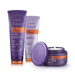 Kit Liso Intenso Shampoo 250mL, Condicionador 200mL e Máscara 250g Siage Eudora