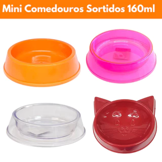 Comedouros Sortidos 100 mL para Gatos - Cores Sortidas