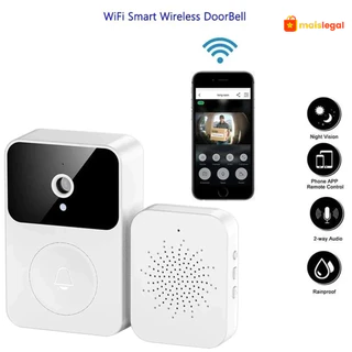 Campainha Wi-Fi Recarregável com Monitoramento HD 24h e Acessórios Completos (Cabo de Dados Incluso) para Sua Segurança em Oferta na Shopee