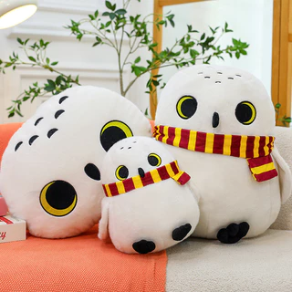 JAMXUN 45 Cm Bonito Heidewei Brinquedo De Pelúcia Harry Potter Mesmo Estilo Hedwig Boneca Divertida Coruja Travesseiro D