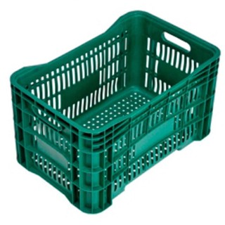 Caixa plástica para hortifruti 46 litros 55 x 36 x 31cm - Maxicaixa (Verde)