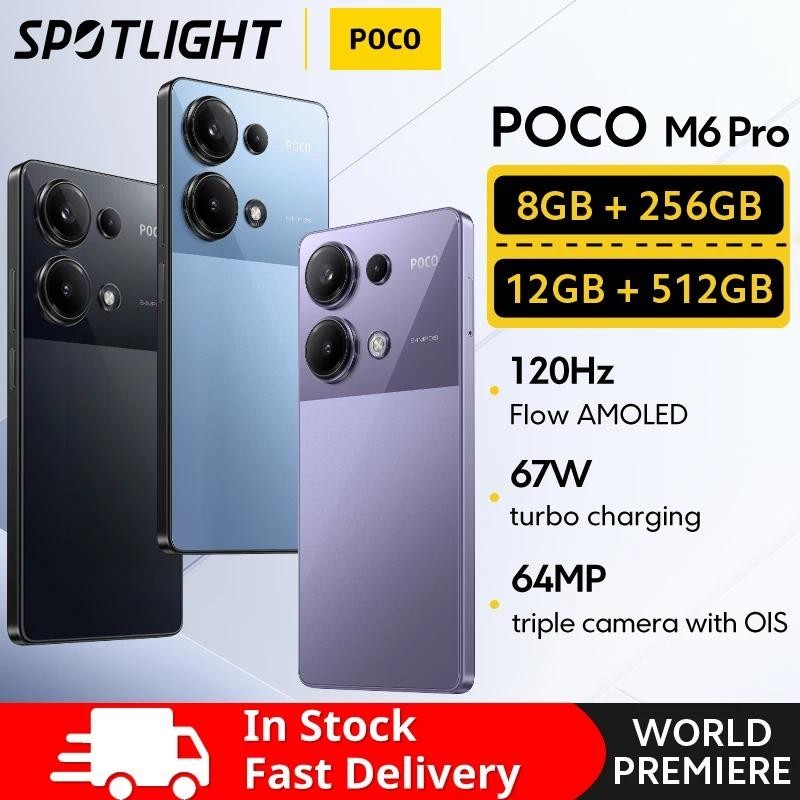 Versão global Do smartphone POCO-M6 Pro , Helio G99 , 120Hz Ultra Stream , Câmera Tripla De 64MP , Carregamento turbo OIS De 67W , Pré-premiere Mundial