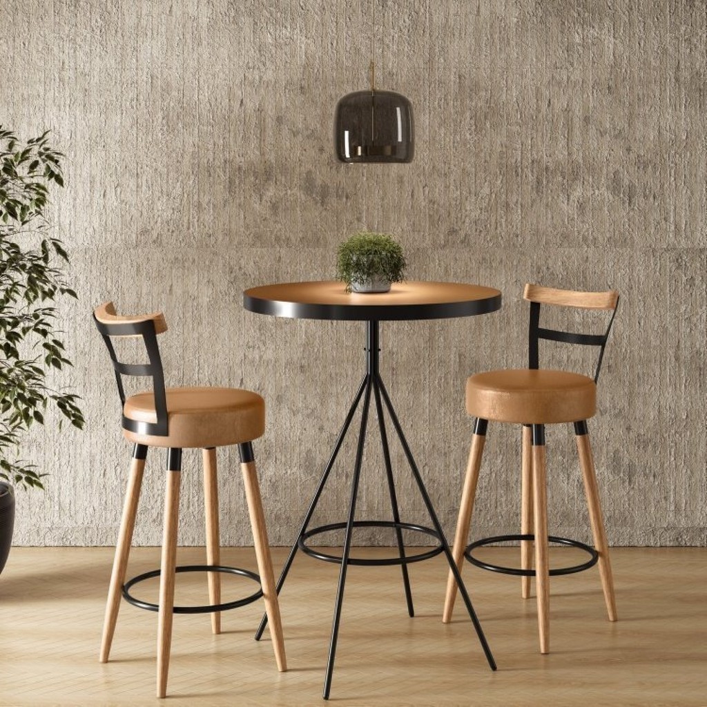Conjunto Mesa Bistrô e 2 Banquetas Moscou 