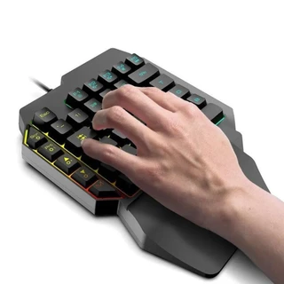 Teclado Gamer Single Hand Profissional Uma Mão Led RGB