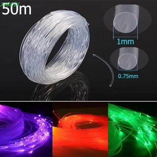 XIBODI 50mx0,75mm/1,0mm Cabo De Fibra Óptica Home Luz Led Plástica Para Decoração