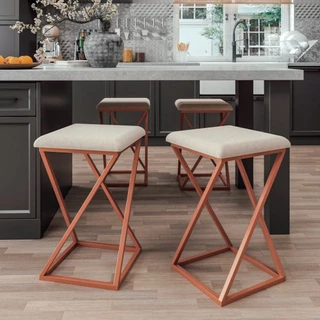 Banqueta Z Baixa 48cm com Armação de Metal