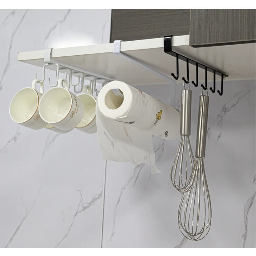 KIT 3 Suporte De Metal Porta Xícaras Canecas Utensílios Em Geral Para Pendurar No Armário