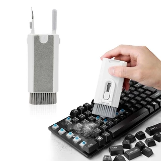 Kit Ferramentas De Limpeza Eletrônicos 8 Em 1 Teclado Headset Fones Notebooks Celulares COR:BRANCO - ShopMix
