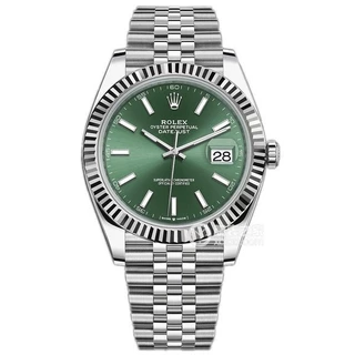2024 Rolexs Datejus Mostrador Verde Elegante , Relógio De Luxo De Alta Qualidade , Pulseira De Aço Inoxidável Atmosférica Mecânico Automático Masculino