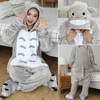 Adultos e Crianças Pijamas de Inverno de Flanela Quente Confortável, Design Animal, — foto 4 — Achou Levou Brasil
