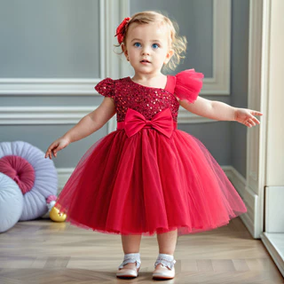 Vestido De Noiva Tutu Princesa Para Meninas Bebês Bola De 1 Aniversário Ano Novo