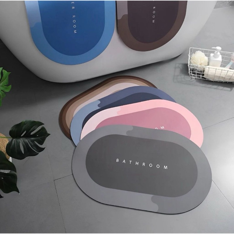 Kit 2 Tapete Absorvente Antiderrapante Para Banheiro/Porta De Entrada Radimi