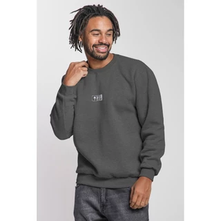 Blusa Masculina Moletom Gola Careca Polo Wear Cinza Escuro