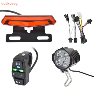 [Ddddxceeg] 24-48V Kit De Bicicleta Elétrica Com Luz Dianteira E Traseira Interruptor De Farol De Buzina Ebike Giro Funcional Acessórios