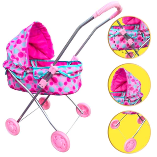 Carrinho Boneca Reborn Grande Resistente Modelo Berço Plus Bebê Passeio Divertido Menina Brinquedo